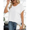 image:imageStelle Women Modal Soft Crewneck Cap Short Sleeve T Shirts Summer Tops Trendy Basic Casual Clothes 2025Offwhite