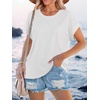 image:imageStelle Women Modal Soft Crewneck Cap Short Sleeve T Shirts Summer Tops Trendy Basic Casual Clothes 2025Offwhite