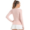 image:imageStelle Women Workout Tops Long Sleeve Seamless Compression Athletic Shirts Yoga Gym Sports Breathable TeesBallet Pink
