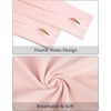 image:imageStelle Women Workout Tops Long Sleeve Seamless Compression Athletic Shirts Yoga Gym Sports Breathable TeesBallet Pink