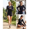 image:imageStelle Women Workout Tops Long Sleeve Seamless Compression Athletic Shirts Yoga Gym Sports Breathable TeesBlack