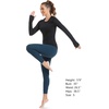 image:imageStelle Women Workout Tops Long Sleeve Seamless Compression Athletic Shirts Yoga Gym Sports Breathable TeesBlack