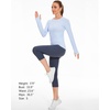 image:imageStelle Women Workout Tops Long Sleeve Seamless Compression Athletic Shirts Yoga Gym Sports Breathable TeesBlue