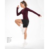 image:imageStelle Women Workout Tops Long Sleeve Seamless Compression Athletic Shirts Yoga Gym Sports Breathable TeesBurgundy