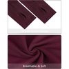 image:imageStelle Women Workout Tops Long Sleeve Seamless Compression Athletic Shirts Yoga Gym Sports Breathable TeesBurgundy