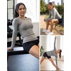 image:imageStelle Women Workout Tops Long Sleeve Seamless Compression Athletic Shirts Yoga Gym Sports Breathable TeesGrey