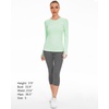 image:imageStelle Women Workout Tops Long Sleeve Seamless Compression Athletic Shirts Yoga Gym Sports Breathable TeesMint Green