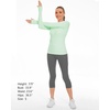 image:imageStelle Women Workout Tops Long Sleeve Seamless Compression Athletic Shirts Yoga Gym Sports Breathable TeesMint Green