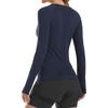 image:imageStelle Women Workout Tops Long Sleeve Seamless Compression Athletic Shirts Yoga Gym Sports Breathable TeesNavy