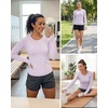 image:imageStelle Women Workout Tops Long Sleeve Seamless Compression Athletic Shirts Yoga Gym Sports Breathable TeesPurple