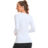 image:imageStelle Women Workout Tops Long Sleeve Seamless Compression Athletic Shirts Yoga Gym Sports Breathable TeesWhite