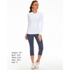 image:imageStelle Women Workout Tops Long Sleeve Seamless Compression Athletic Shirts Yoga Gym Sports Breathable TeesWhitewithout Thumb Hole