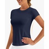 image:imageStelle Women Workout Tops Short Sleeve Seamless Athletic Shirts Yoga Gym Sports Breathable TeesShort Sleevenavy