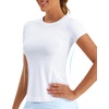 image:imageStelle Women Workout Tops Short Sleeve Seamless Athletic Shirts Yoga Gym Sports Breathable TeesShort Sleevewhite
