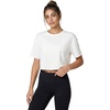 image:imageStelle Womens Crop Top Loose Short Sleeve Shirt Breathable Quick Dry UPF 50 Oversized Workout Boxy Tee for Running Athletic White Large