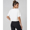image:imageStelle Womens Crop Top Loose Short Sleeve Shirt Breathable Quick Dry UPF 50 Oversized Workout Boxy Tee for Running Athletic White Large