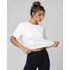 image:imageStelle Womens Crop Top Loose Short Sleeve Shirt Breathable Quick Dry UPF 50 Oversized Workout Boxy Tee for Running Athletic White Large