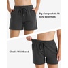 image:imageStelle Womens Drawstring Sweat Shorts Comfy Elastic Shorts Workout Lounge Shorts with PocketsZ Charcoal