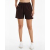 image:imageStelle Womens Sweat Shorts Casual Drawstring Shorts Comfy Cotton High Waisted Workout Lounge Shorts with PocketsCoffee