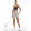 image:imageStelle Womens Sweat Shorts Casual Drawstring Shorts Comfy Cotton High Waisted Workout Lounge Shorts with PocketsLight Gray Sweat Shorts