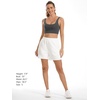 image:imageStelle Womens Sweat Shorts Casual Drawstring Shorts Comfy Cotton High Waisted Workout Lounge Shorts with PocketsWhite Sweat Shorts