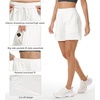 image:imageStelle Womens Sweat Shorts Casual Drawstring Shorts Comfy Cotton High Waisted Workout Lounge Shorts with PocketsWhite Sweat Shorts