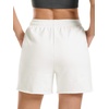 image:imageStelle Womens Sweat Shorts Casual Drawstring Shorts Comfy Cotton High Waisted Workout Lounge Shorts with PocketsWhite Sweat Shorts