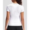 image:imageStelle Womens Workout Tops Short Sleeve Seamless Athletic Shirts Yoga Gym Running TShirtsAwhite