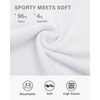 image:imageStelle Womens Workout Tops Short Sleeve Seamless Athletic Shirts Yoga Gym Running TShirtsAwhite