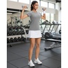 image:imageStelle Womens Workout Tops Short Sleeve Seamless Athletic Shirts Yoga Gym Running TShirtsGrey