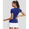 image:imageStelle Womens Workout Tops Short Sleeve Seamless Athletic Shirts Yoga Gym Running TShirtsNavy