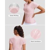 image:imageStelle Womens Workout Tops Short Sleeve Seamless Athletic Shirts Yoga Gym Running TShirtsStrawberry Milk