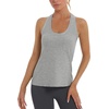 image:imageStelle Workout Tank Tops for Women Athletic Scoop Neck Racerback Shirt with Chest Pocket Yoga Gym Running Summer TopLight Heather Grey