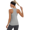 image:imageStelle Workout Tank Tops for Women Athletic Scoop Neck Racerback Shirt with Chest Pocket Yoga Gym Running Summer TopLight Heather Grey