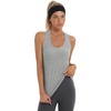 image:imageStelle Workout Tank Tops for Women Athletic Scoop Neck Racerback Shirt with Chest Pocket Yoga Gym Running Summer TopLight Heather Grey