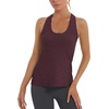 image:imageStelle Workout Tank Tops for Women Athletic Sleeveless Scoop Neck Racerback Shirt with Chest Pocket Yoga Gym Running Summer Top Heather BurgundyM