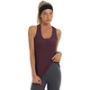 image:imageStelle Workout Tank Tops for Women Athletic Sleeveless Scoop Neck Racerback Shirt with Chest Pocket Yoga Gym Running Summer Top Heather BurgundyM