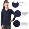 image:imageStelle Youth Girls Athletic Performance Long Sleeve Shirts V Neck Moisture Wicking Base Layer UndershirtNavy