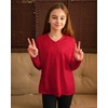 image:imageStelle Youth Girls Athletic Performance Long Sleeve Shirts V Neck Moisture Wicking Base Layer UndershirtRed