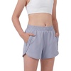 image:imageStelle Girls Athletic Shorts with Zipper Pockets Elastic Waist Running Short Basketball Volleyball Soccer Shorts for TeenPurple Haze