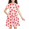 image:imageStelle Girls Cotton Short Sleeve Twirl Skater Dress 3T12Y  TwirlFriendly Skirt A LineCriss Cross BackDress for SchoolDancePlaywearCasualActiveSoft Stretch Breathable ComfySweet Hearts