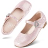 image:imageStelle Girls Dress Shoes Rhinestone Buckle Mary Janes for School WeddingBlush Glimmer