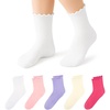 5 Pairs (True White pink creme periwinkle raspberry)