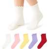 5 Pairs (White pink banana Milk periwinkle red)