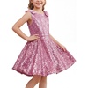image:imageStelle Girls Sequin Dress Sleeveless ALine Sparkly Dresses 515 Y  Bow on Shoulder Zipper BackFully LiningScoop NeckTwirlyBirthday Formal Party Fancy Graduation Wedding Christmas HolidayPink