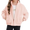 image:imageStelle Girls Sherpa Jacket Fall Fleece Coat Full Zip Winter Fuzzy Outerwear with Pockets for 415 YearsPearl Pink