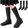 image:imageStelle Girls Socks Knee High Socks for Girls Cotton Uniform Long Sock for Toddler 3 Pairs School Socks 318 Years3black