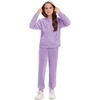 image:imageStelle Girls Velour Tracksuits Zip Up Hoodies Joggers with Pockets 515 Y  Sweatshirt with PocketsChin GuardElastic WaistFall Winter OutfitsHolidayChristmasToddlerLittle Girl TweenTeenPreppyLilac