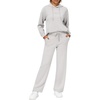 image:imageStelle Sweat Suits for Womens 2 Piece Sweat Set Long Sleeve Hoodie Sweatsuits Sets Drawstring Sweatpants with PocketsLight Grey