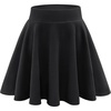 image:imageStelle Women Casual Skater Skirts with Shorts Underneath Basic Versatile Flared Mini SkortsBlack